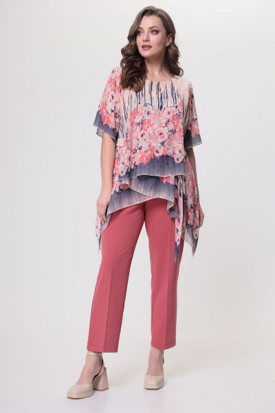 Блуза, брюки ANASTASIA MAK 1039 розовый - фото 1
