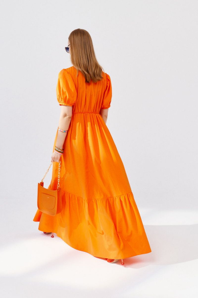 Платье ELLETTO LIFE 1901 оранжевый - фото 8