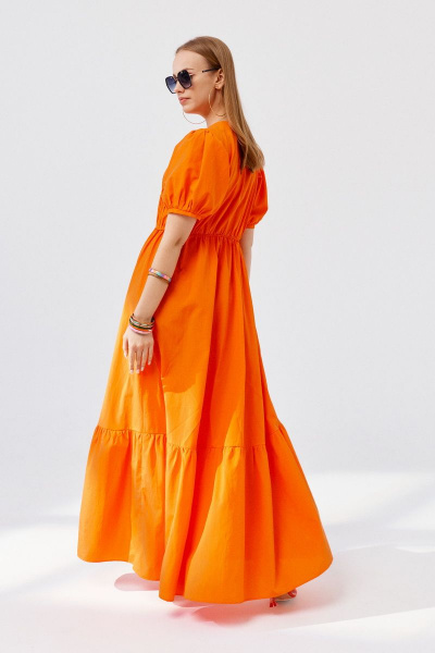 Платье ELLETTO LIFE 1901 оранжевый - фото 6
