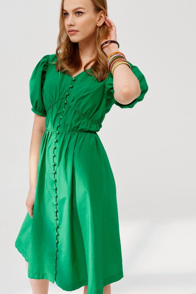 Платье ELLETTO LIFE 1902 зеленый - фото 2