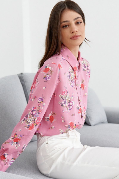 Блуза Colors of PAPAYA 1602 розовый - фото 4