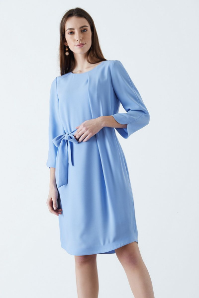 Платье, пояс Nelva 5978 голубой - фото 2