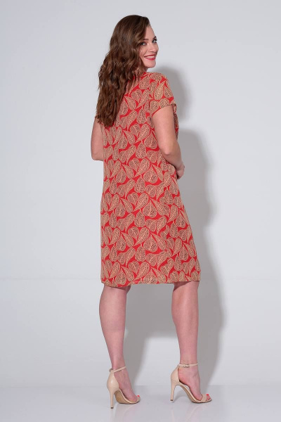Платье Liona Style 649 красный - фото 2