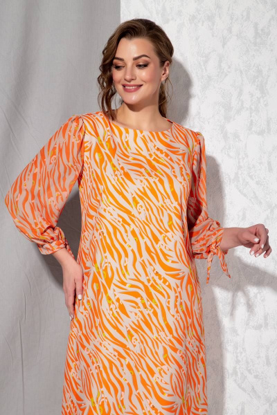 Платье Beautiful&Free 2105 оранжевый - фото 5
