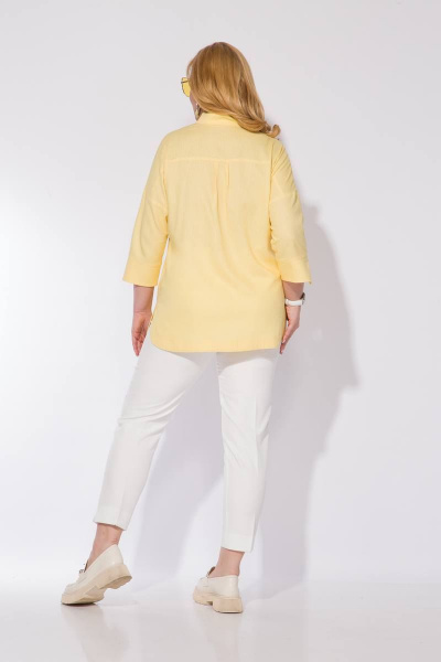 Брюки, рубашка Liliana 1076В лимонный+белый - фото 5