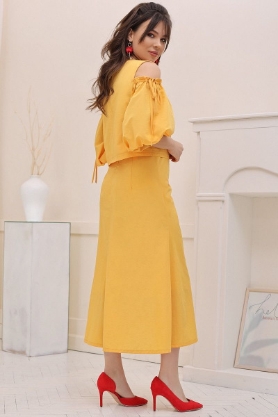 Блуза, юбка Мода Юрс 2751 желтый - фото 3