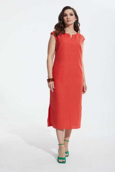 Платье MALI 422-044 оранжевый - фото 2