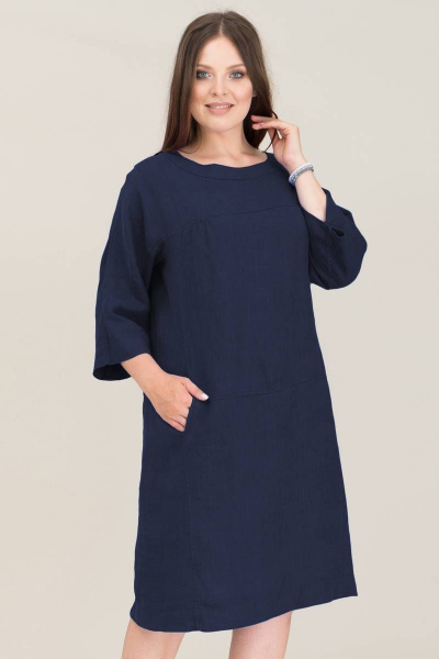 Платье Ружана 355-2 темно-синий - фото 1