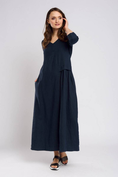 Платье Ружана 367-2 темно-синий - фото 4