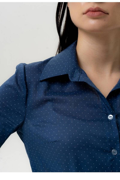 Блуза VLADOR 500610-6 темно-синий - фото 6