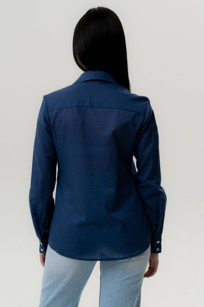Блуза VLADOR 500610-6 темно-синий - фото 2
