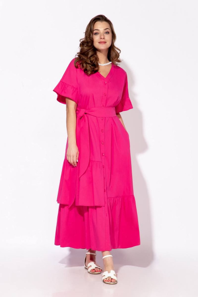 Платье Olegran 3893 ярко-розовый - фото 1