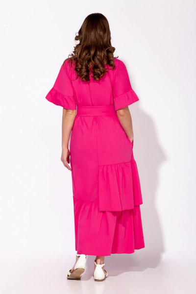 Платье Olegran 3893 ярко-розовый - фото 2