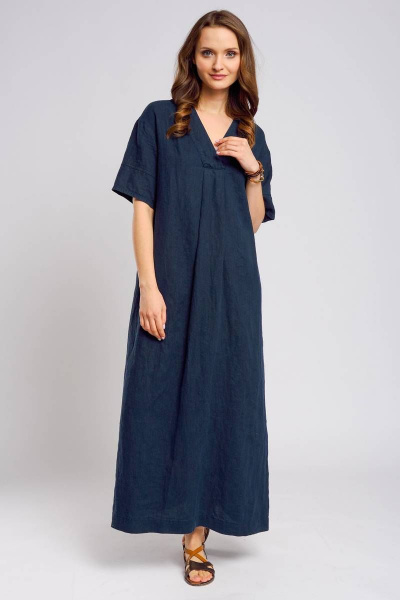 Платье Ружана 484-2 темно-синий - фото 1