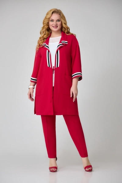 Блуза, брюки, кардиган Svetlana-Style 1720 красный - фото 1