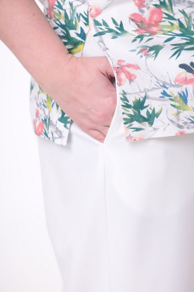 Блуза, брюки Alani Collection 1698 белый - фото 5