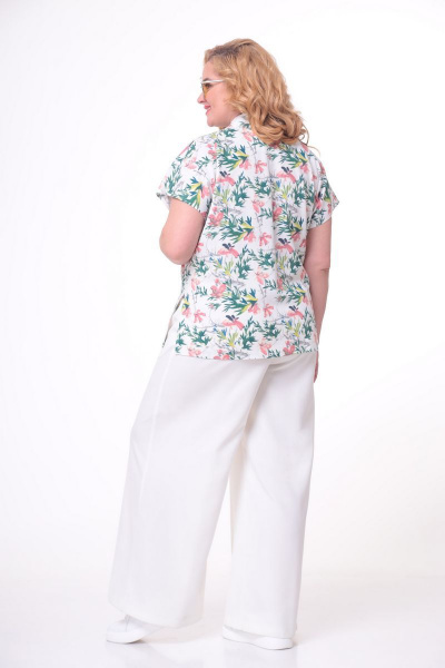 Блуза, брюки Alani Collection 1698 белый - фото 4