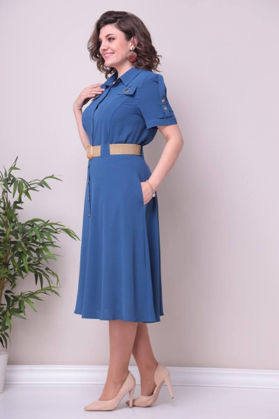 Платье Moda Versal П2298 голубой - фото 3