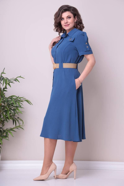 Платье Moda Versal П2298 голубой - фото 2