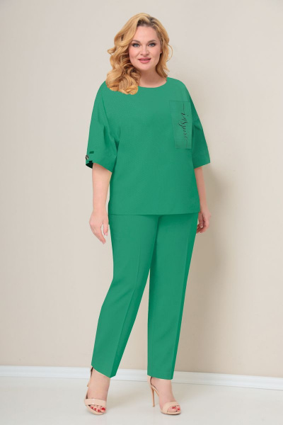 Блуза, брюки VOLNA 1242 зеленый - фото 1