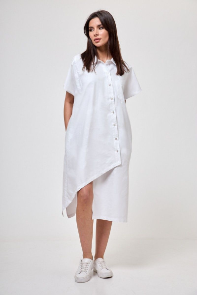 Платье Anelli 1228 белый - фото 2