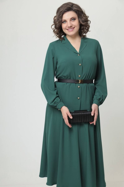 Блуза, платье Swallow 540 зеленый_ультрамарин - фото 6