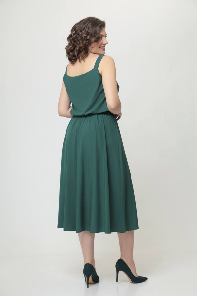 Блуза, платье Swallow 540 зеленый_ультрамарин - фото 4