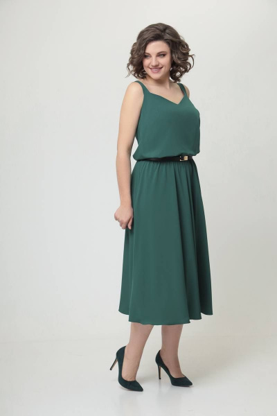 Блуза, платье Swallow 540 зеленый_ультрамарин - фото 3