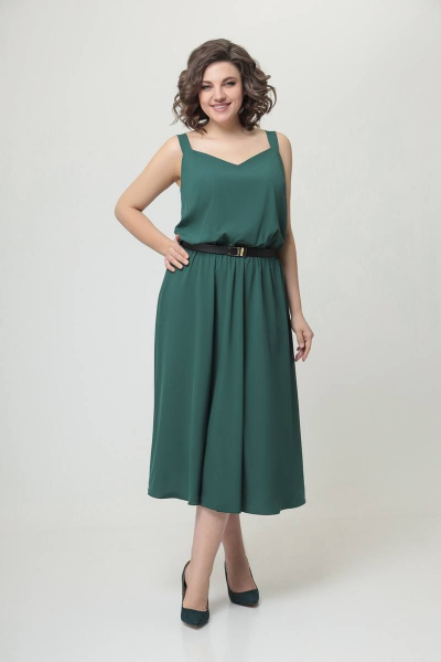 Блуза, платье Swallow 540 зеленый_ультрамарин - фото 2