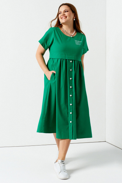 Платье Панда 101980w зеленый - фото 1
