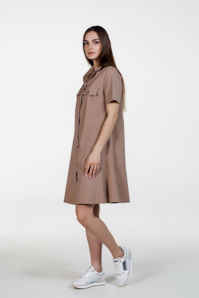 Платье Atelero 1018 светло-коричневый - фото 3