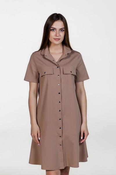 Платье Atelero 1018 светло-коричневый - фото 2