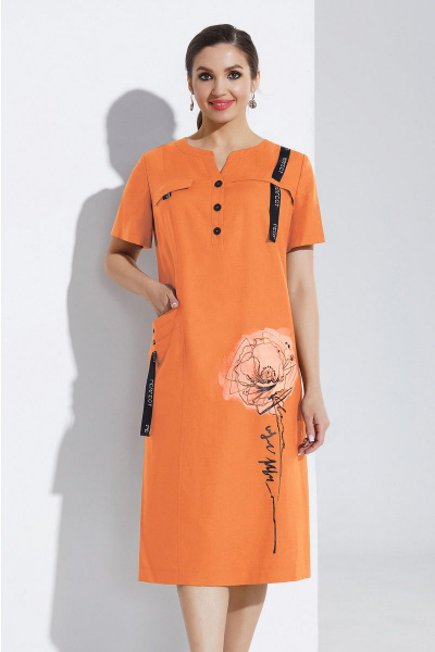 Платье Lissana 4527 апельсин - фото 1
