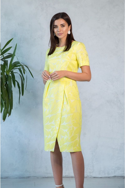 Платье Nelva 51171 лимонный - фото 1