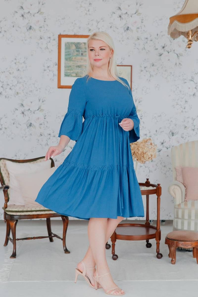Платье ASV 2519 синий - фото 5