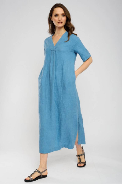 Платье Ружана 484-2 голубой - фото 11