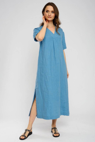 Платье Ружана 484-2 голубой - фото 1