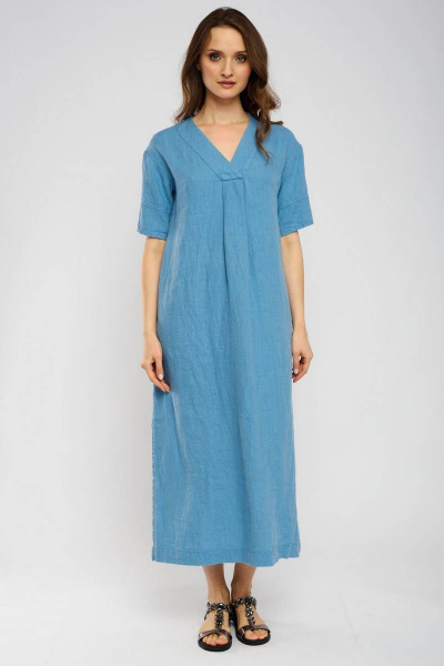 Платье Ружана 484-2 голубой - фото 9