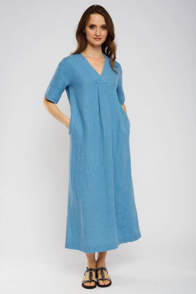 Платье Ружана 484-2 голубой - фото 7