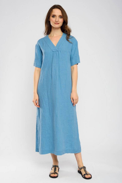 Платье Ружана 484-2 голубой - фото 2