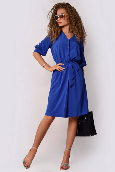 Платье PATRICIA by La Cafe F14859 ярко-синий - фото 1