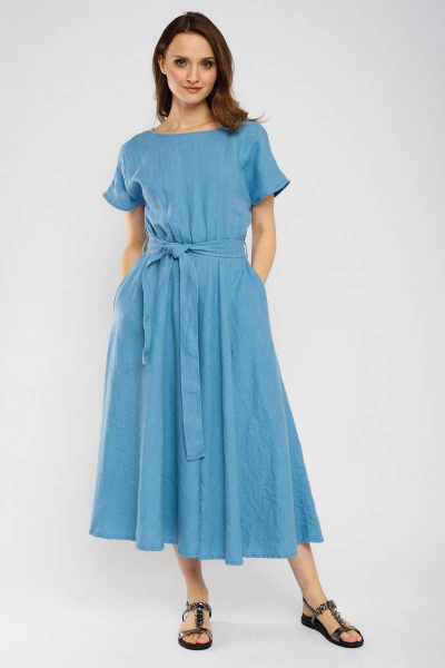 Платье Ружана 490-2 голубой - фото 8