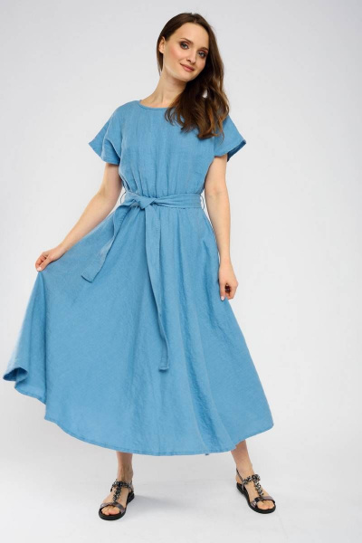 Платье Ружана 490-2 голубой - фото 7