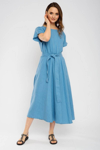 Платье Ружана 490-2 голубой - фото 3