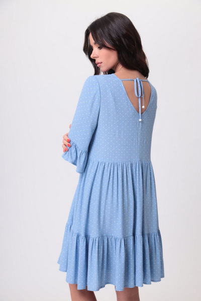 Платье Le Collect 290-3 голубой_принт - фото 9