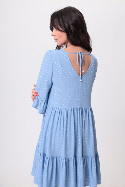 Платье Le Collect 290-3 голубой_принт - фото 8