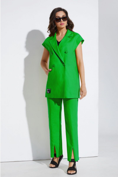 Блуза, брюки, жакет Lissana 4518 зеленый-лайм - фото 9