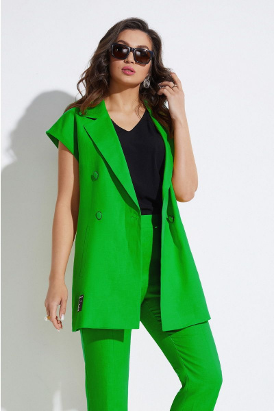 Блуза, брюки, жакет Lissana 4518 зеленый-лайм - фото 8