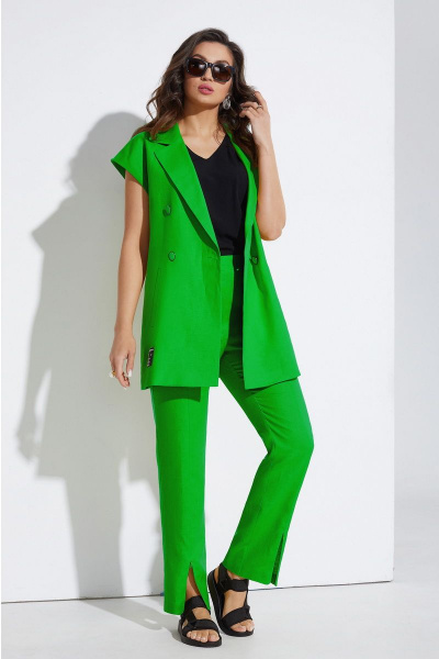 Блуза, брюки, жакет Lissana 4518 зеленый-лайм - фото 7
