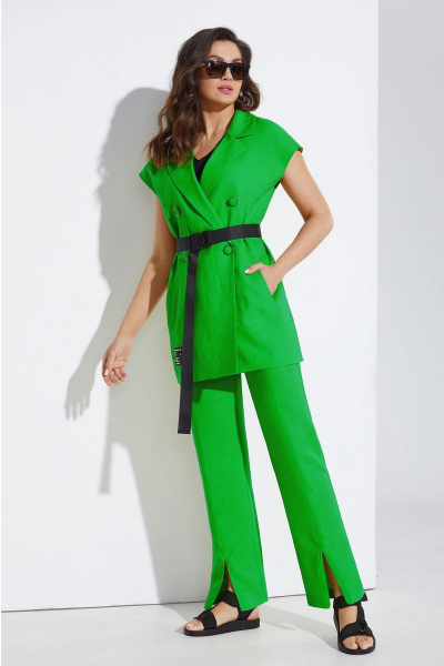 Блуза, брюки, жакет Lissana 4518 зеленый-лайм - фото 1